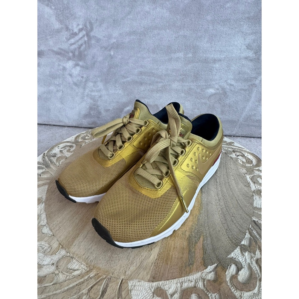 Nike Air Max Zero Gold Metallic Women's‎ Running Shoes Sneakers Size 7.5